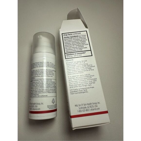 EltaMD UV Daily SPF 40 Face Sunscreen Moisturizer with Zinc Oxide, Daily Face Mo - Picture 2 of 4